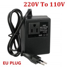 Voltage Converter Transformer 220V to 110V 200W Step Down EU Plug Travel Adapter