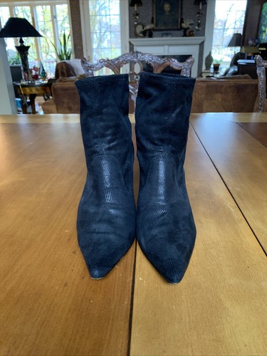 ANNE KLEIN BLACK SUEDE ANKLE BOOT size 