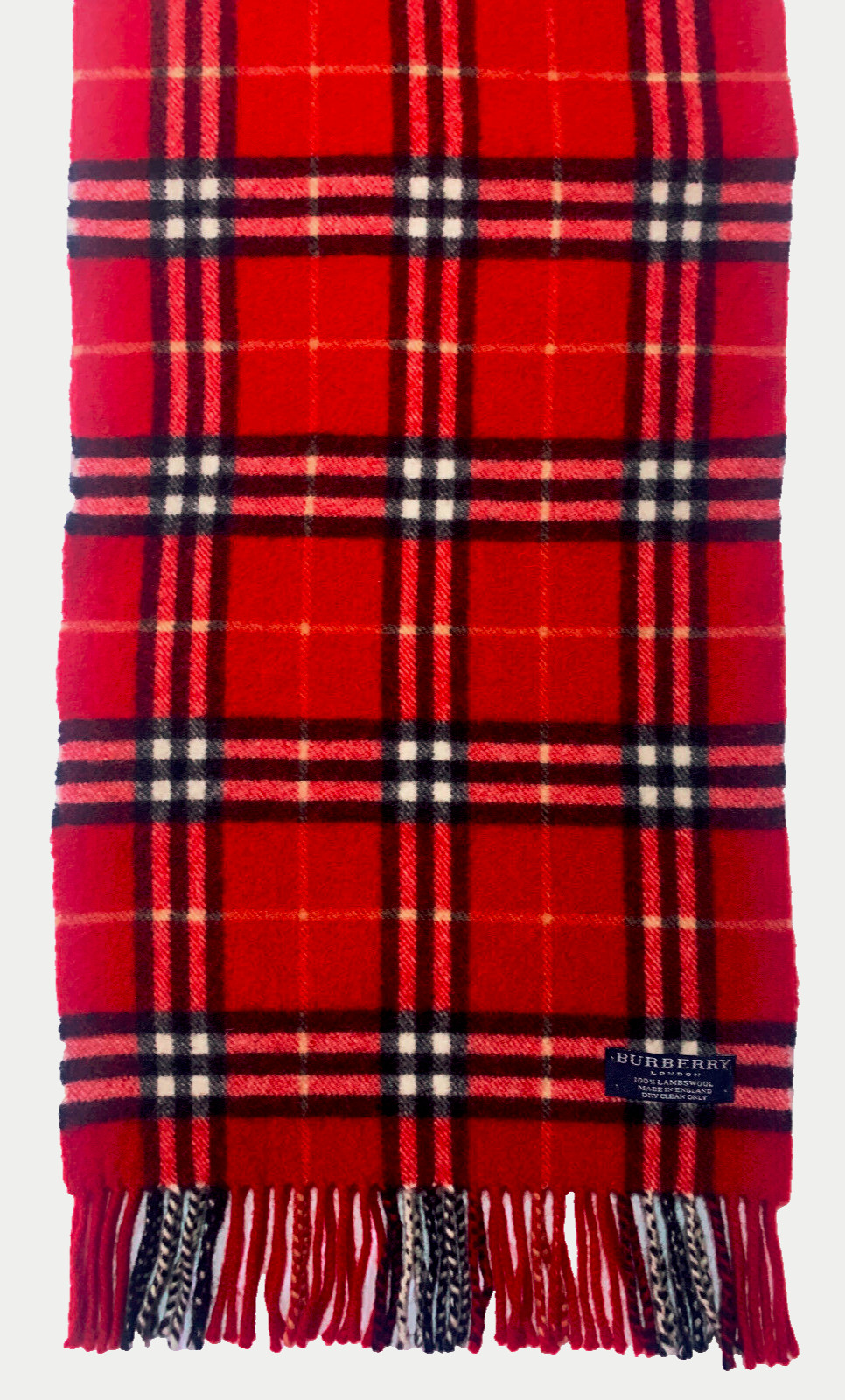 Burberry Vintage  Red Classic Small House/Nova Check Lambswool image 3