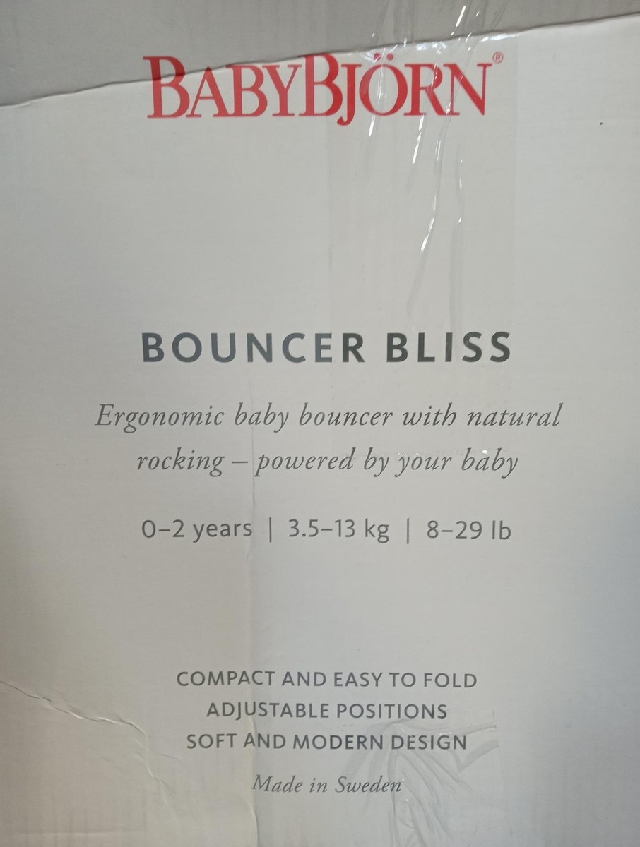 BabyBjörn Bouncer Bliss Black Frame Baby Seat Mesh Safe