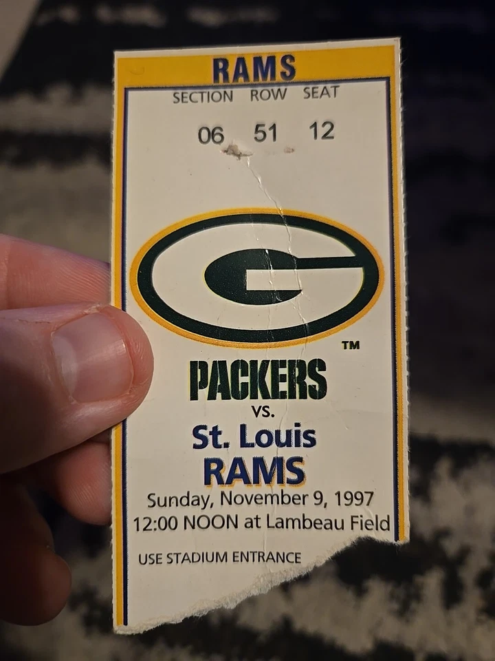 Boletos Green Bay Packers Vs Rams (1997) Foto 3 de 3