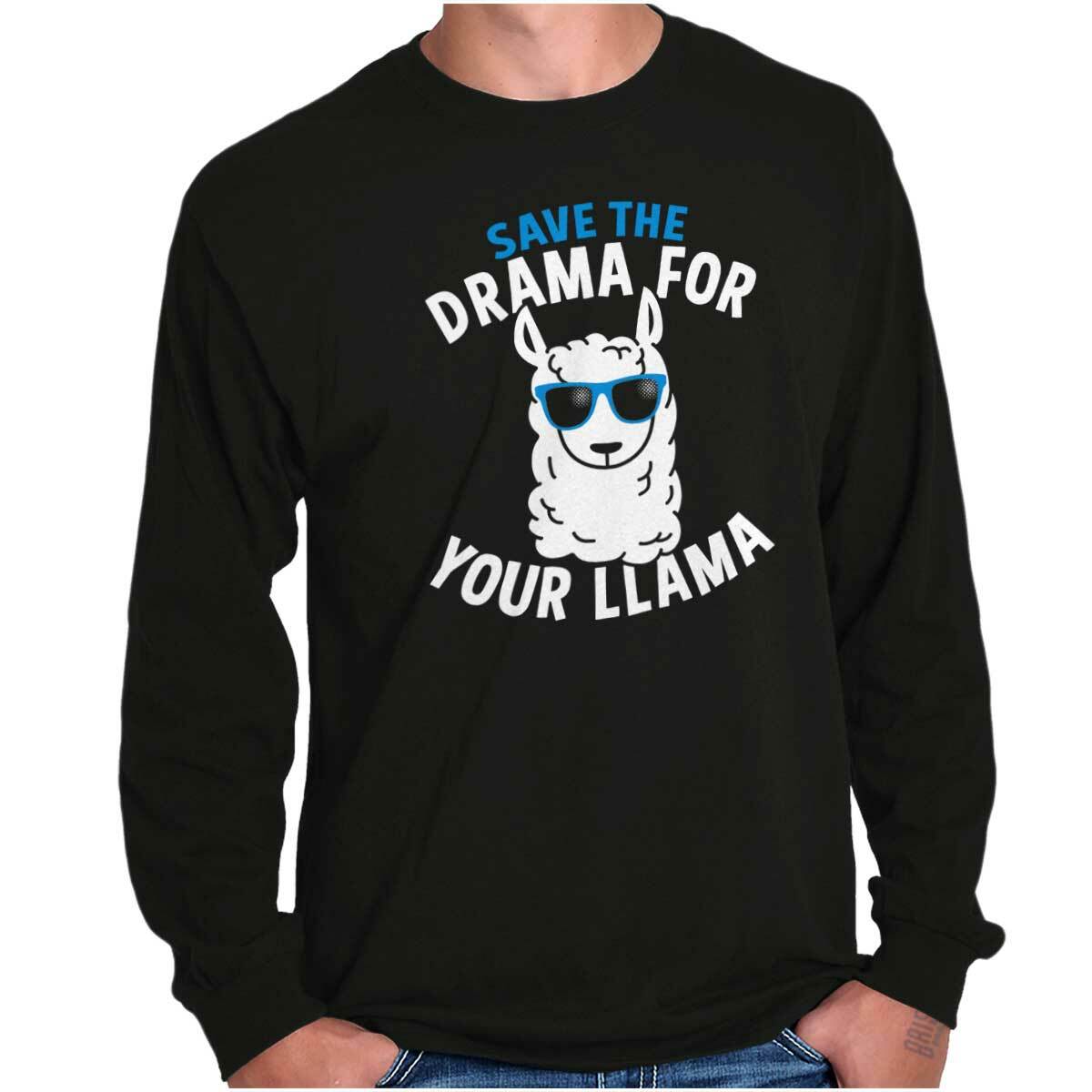 Prevent Drama Llama Funny Alpaca Animal Gift Long Sleeve Tshirt
