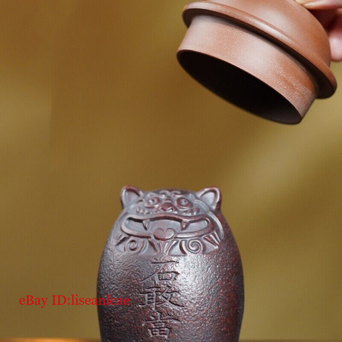handmade tea pet holder for lid of tea pot lion statue mascot yixing zisha rack - Picture 2 of 10