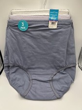 NEW Vanity Fair 3 Pairs Perfectly Yours Classic Cotton Brief 6/M Multi-Color