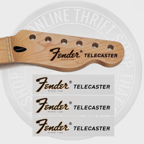 Fender Tele Waterslide Guitar Headstock Decals (Set of 3)