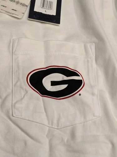 Vineyard Vines UNIVERSITY OF GEORGIA BULLDOGS Pocket T-shirt Men’s Size LARGE - Picture 5 of 6