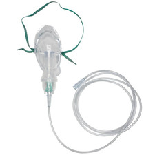 NEW Basic Elongated Adult Oxygen Mask, N.e.b. Cup w/22mm Connector  7' Tubing