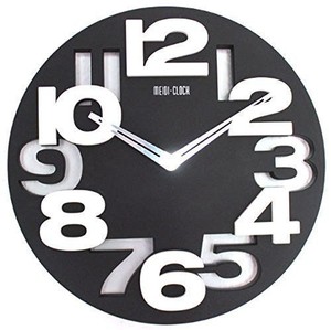 Wanduhr 3 D Design 31 5 Cm Modern 8808 Schwarz Weiss Ebay