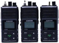 LOT OF 3 SAMCOM FPCN30A HANDHELD RADIOS NO BATTERY