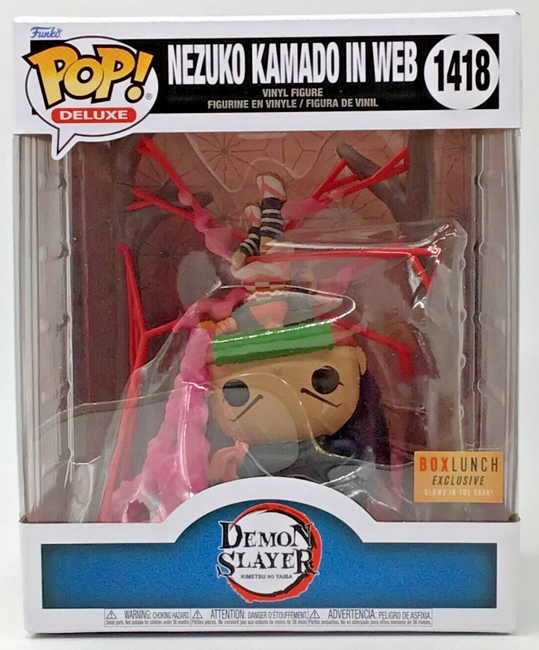 Funko Pop! 6" Deluxe Demon Slayer Nezuko Kamado en Web #1418 Glow Box Lunch Ex