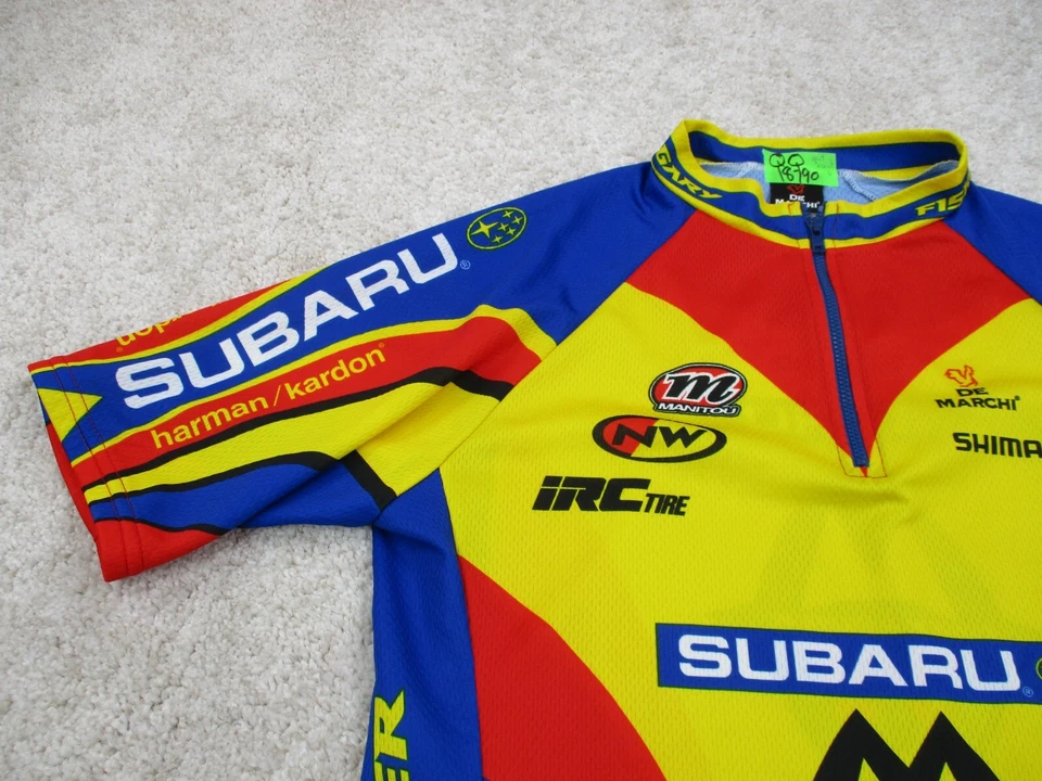Camiseta deportiva de ciclismo De Marchi Subaru para hombre grande Gary Fisher Pullover cremallera ciclismo Italia Foto 3 de 4