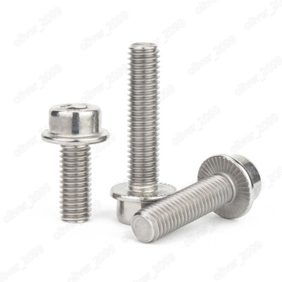 HEAD #3 Screw Industrial Screws & Bolts 304 Stainless Steel Hex Flange Cap Screws Bolts - M5 M6 M8 M10 M12 Sizes 10-100mm 100mm Metric Flange Bolts