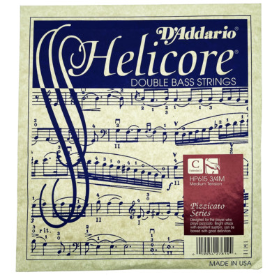 DAdario HP615 3/4M Helicore Pizzicato Serie Kontrabass C ext Saite 3/4 Scale