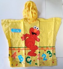 Elmo Rain Coat Children Hooded Rainwear Watterproof Rain Poncho School Outdoor