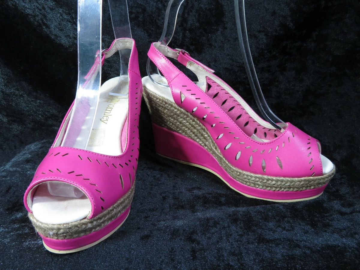 Pink wedge top sandals uk