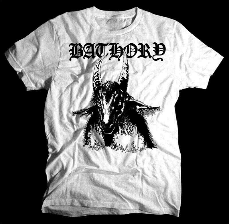 Bathory First album 1984 T shirt WHITE Swedish extreme metal band