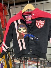 Vintage Y2K BRATZ Lil Bratz Embroidered AOP Racing Jacket Size Youth Small