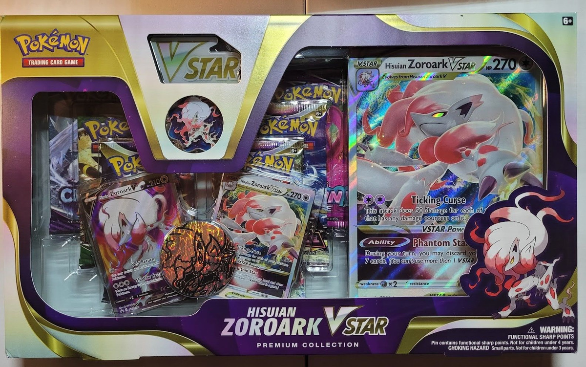  POKÉMON TCG: HISUIAN ZOROARK VSTAR Premium Collection : Toys &  Games