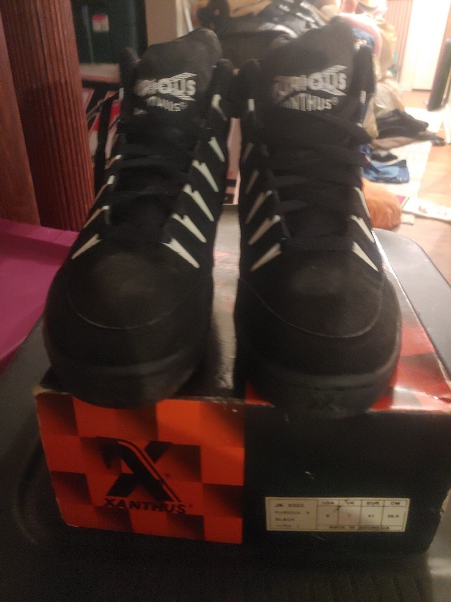 Xanthus Xavier McDaniel Black Basketball Shoes US Size 8 JK0303 w 