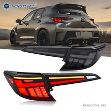 HCMOTION LED Tail Lights For Toyota Corolla Hatchback 2019-2025 Smoke White Lamp
