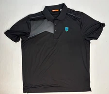Cutter &Buck Mens XL XLarge Black pre-owned Golf Polo shirt Irish
