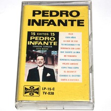 Pedro Infante - 15 Exitos Cassette Tape Mexico 1983 Orfeon PLAY TESTED