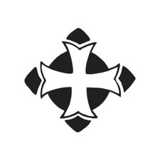 Cross Emblem - Vinyl Decal Sticker - Multiple Color Sizes - ebn831