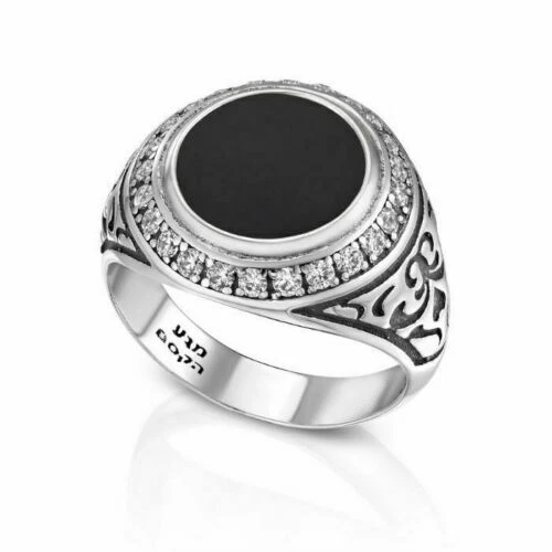Anelli di lusso nero in argento sterling