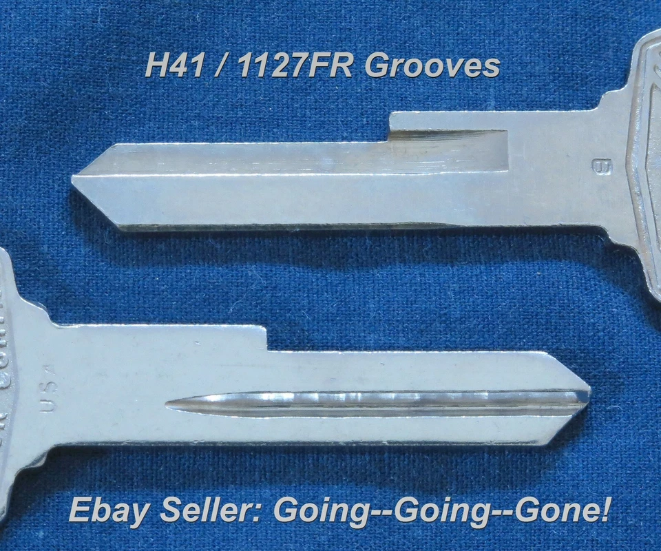 JUEGO LLAVES EN BLANCO ORIGINALES OEM FORD FAIRLANE 1955-1965 1127FR S1127FR IGN/TRONK NOS Foto 4 de 4