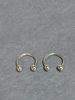 2 Silver 18g 3/8 Horseshoe Surgical Steel 316L Universal Body Jewelry Sexy Gift