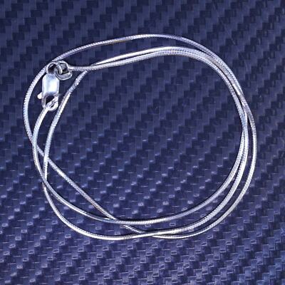 18  1mm, vintage Italian sterling silver 925 square snake chain necklace
