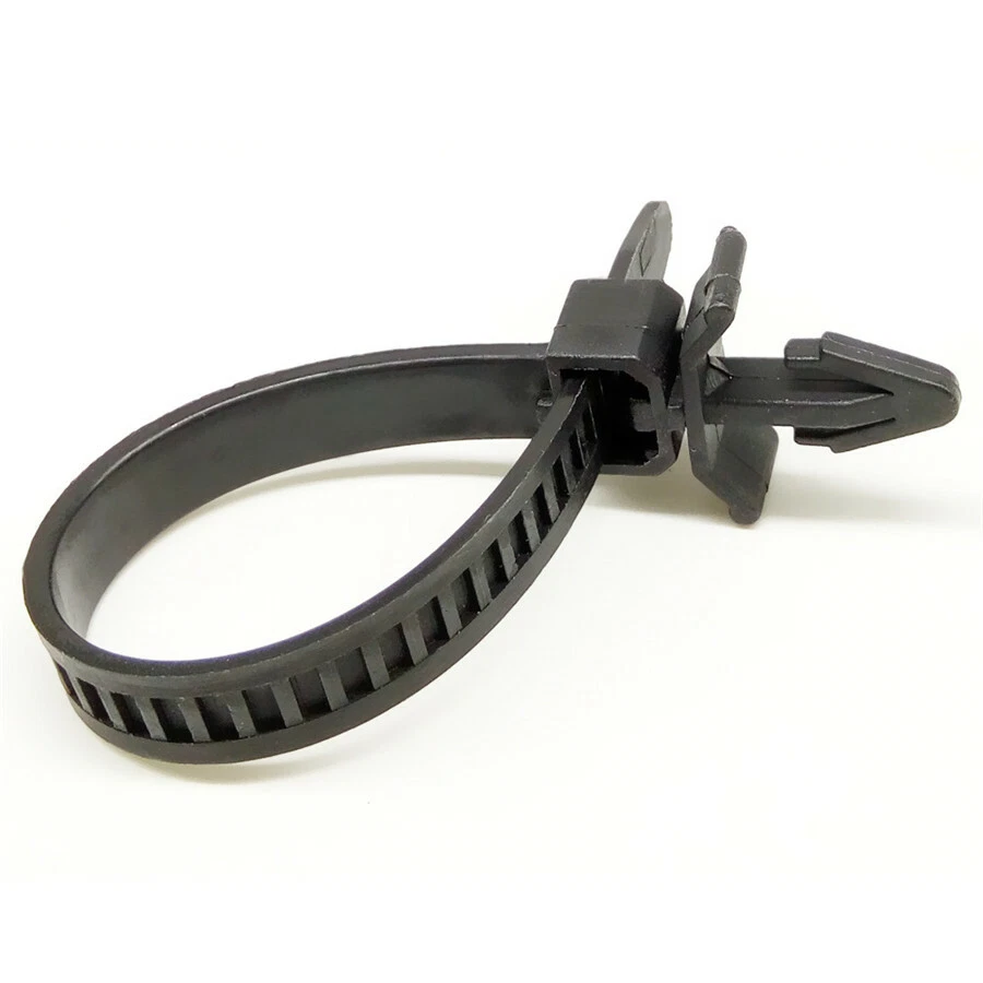 50Pcs Nylon Car Cable Tie Fastener Clips Loom Hose Clamp Fastening Zip Strap Kit - Изображение 3 из 4