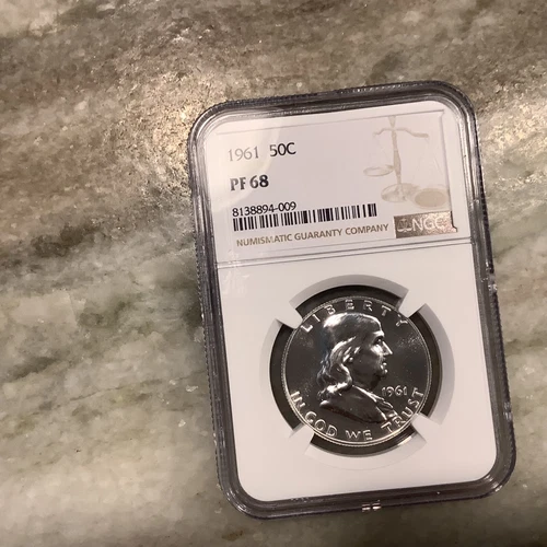 1961 Silver Proof Franklin Half Dollar PF68