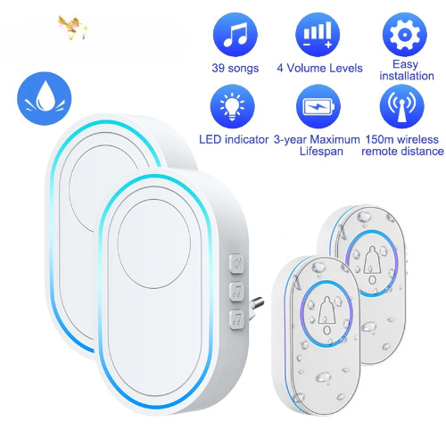 Waterproof Wireless Welcome Smart Home Door bell 300m Remote Smart Bell - Picture 16 of 16