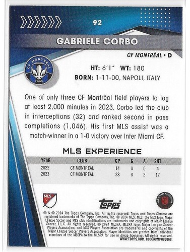 Insertos MLS 2024 Topps cromados, paralelos S/N y refractores - 50% de descuento por volumen - Imagen 105 de 173