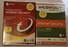 Trend Micro & Webroot Internet Security Advanced Online Protection Brand New
