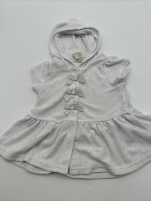 First Impression Dress Youth Girl 18M Snap Hooded White Solid ..#17800