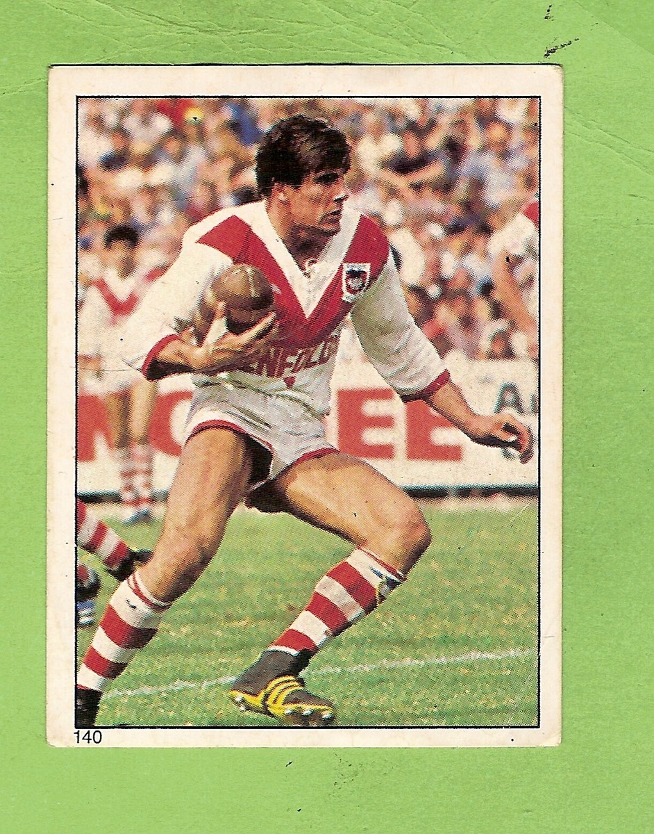 1984 RUGBY LEAGUE STICKER #140 PAT JARVIS, ST GEORGE DRAGONS