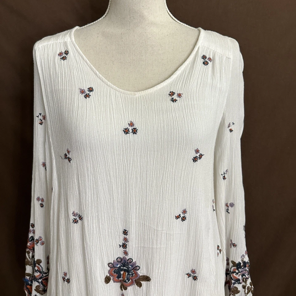 Free People Оксфорд вышитый мини-платье размер XS женщин марля - Изображение 3 из 4