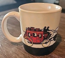 WELLS FARGO STAGECOACH HORSES BANK COFFEE PROMOTIONAL MUG CUP 2005 VINTAGE