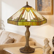 15 Inch Retro Hexagonal Desk Light, Tiffany Desk Lamp, Bedside Office Light, New