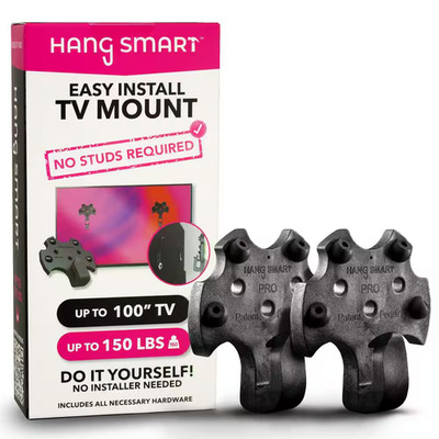No-Stud DIY TV Wall Mount Holds up to 150 Lbs., 19 In. and 100 In. Tvs
