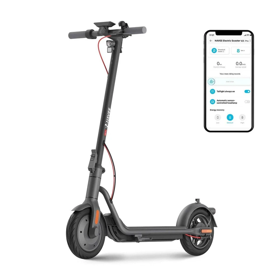 Navee V25 Pro E-Scooter – 500W 31Mi Range Foldable Design Excellent Condition