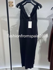 ZARA NEW WOMAN MIDI STRAPPY COMBINATION LACE DRESS BLACK S,M,L 1355/453/800