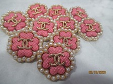 Lot Of ten 22 Mm Designer Cc Button Gold Tone...