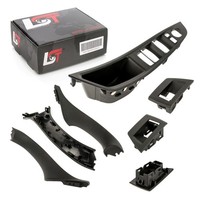 Set TüRgriff Innen Schalterabdeckung Cover Schwarz 7-Teilig FüR BMW 5Er F10 F11