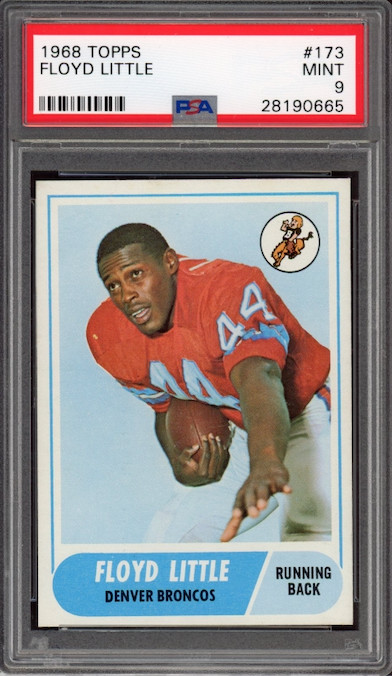 1968 Topps #173 Floyd Little ROOKIE PSA MINT 9