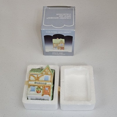 Vtg Spice Jar PARSLEY Country Kitchen Collection 1994 NIB House Cottage
