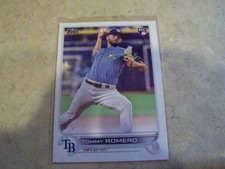 TOMMY ROMERO ROOKIE   2022 TOPPS  BASEBALL CARD  #US76. rookie card picture