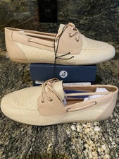 NEW $100 Womens Sperry Mila Raffia Slim Flat Boat Shoes, size 9.5